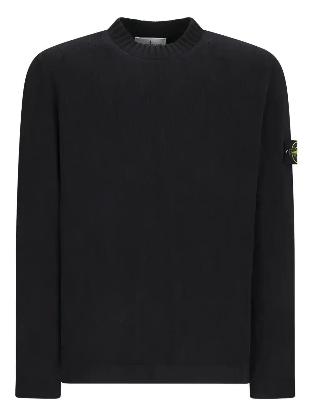 Compass-Badge Crew-Neck Sweater