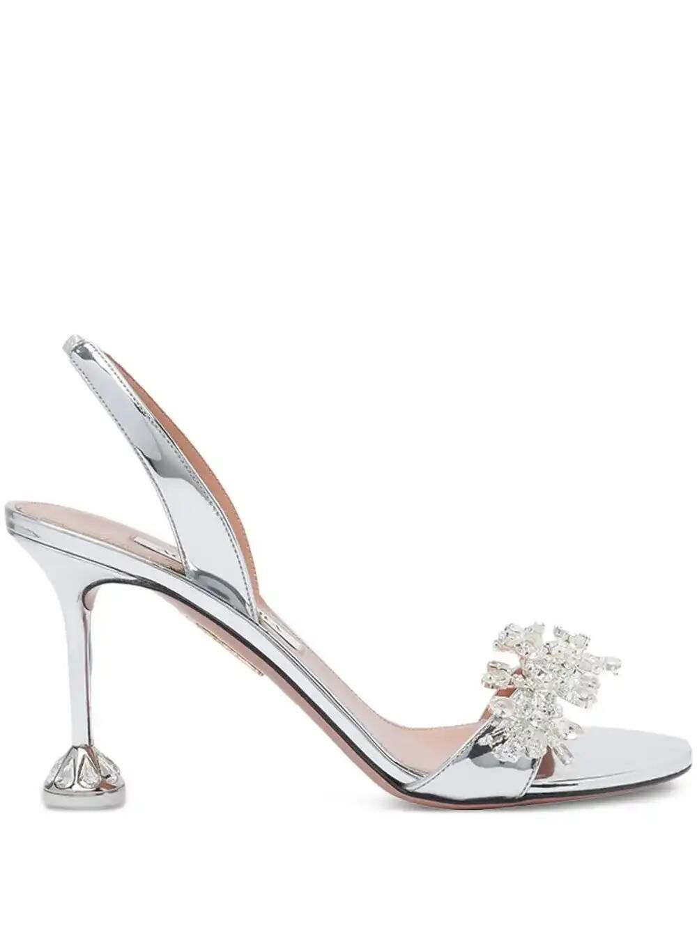 85mm Crystal-Embellished Slingback Sandals