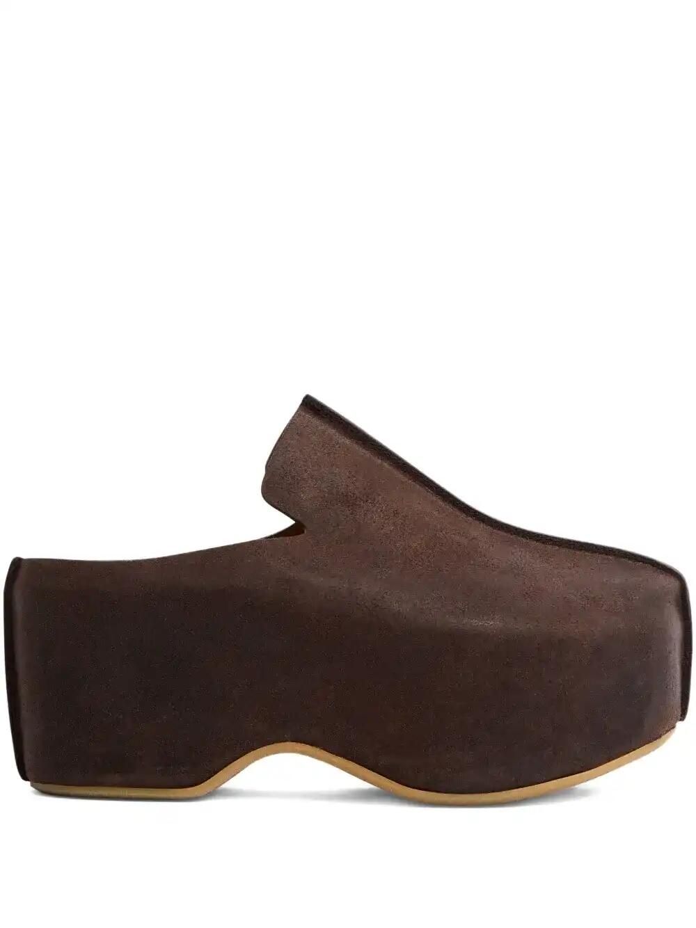 50mm Suede Platform Mules