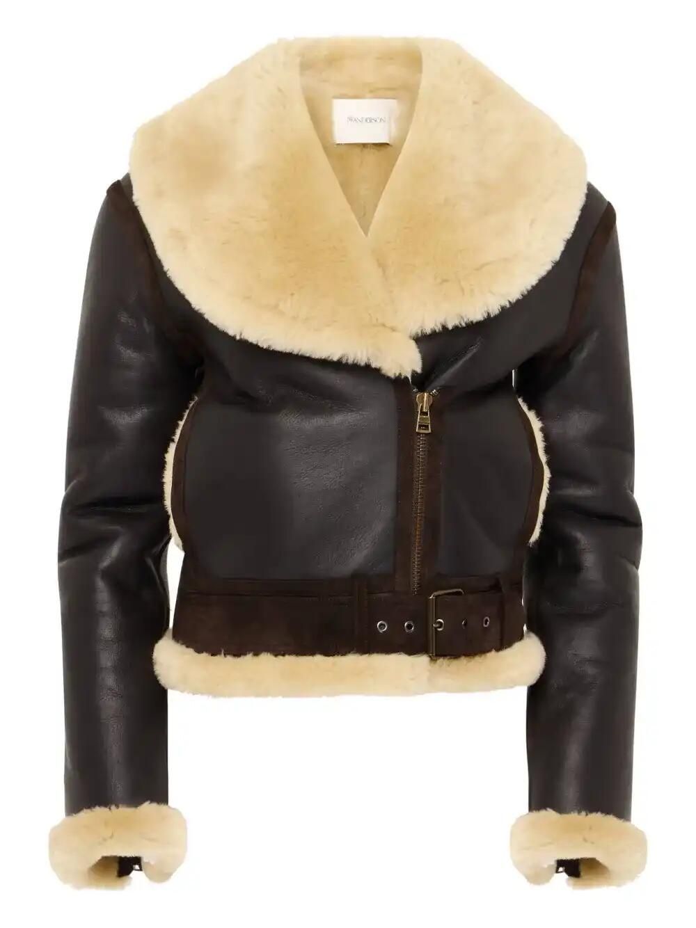 Shearling-Collar Jacket