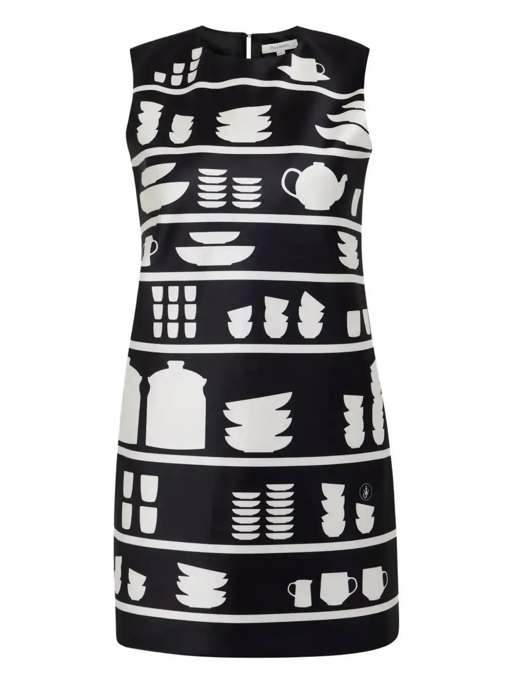 Pottery-Print Dress