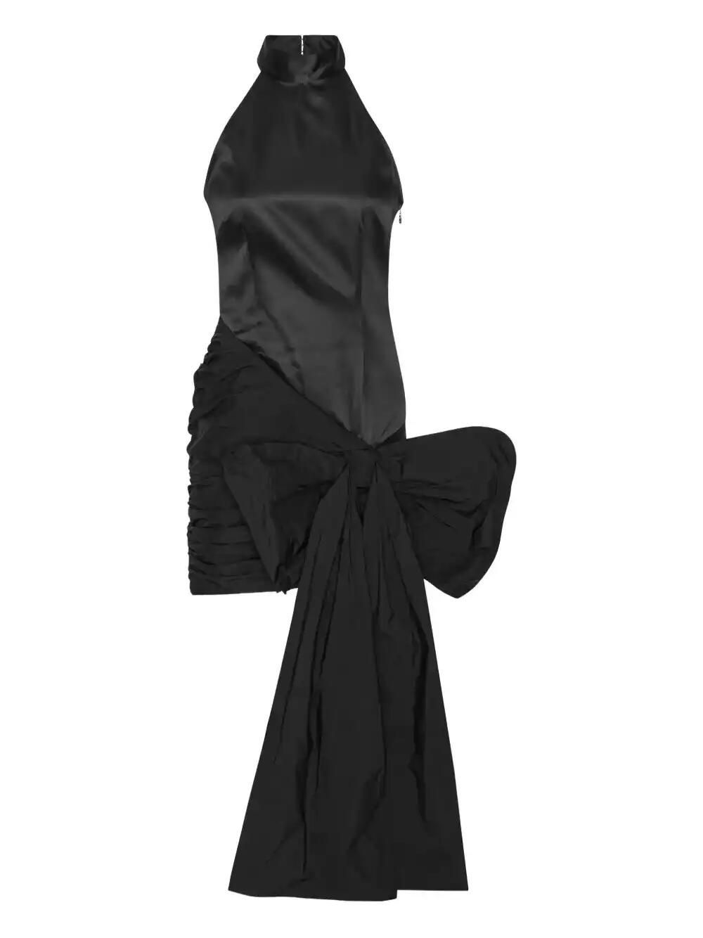 Halterneck Bow-Detail Dress