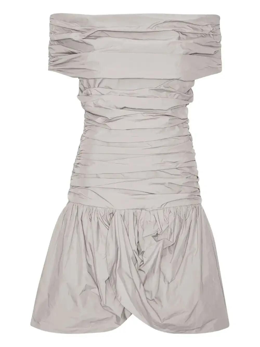 Off-Shoulder Ruched Mini Dress