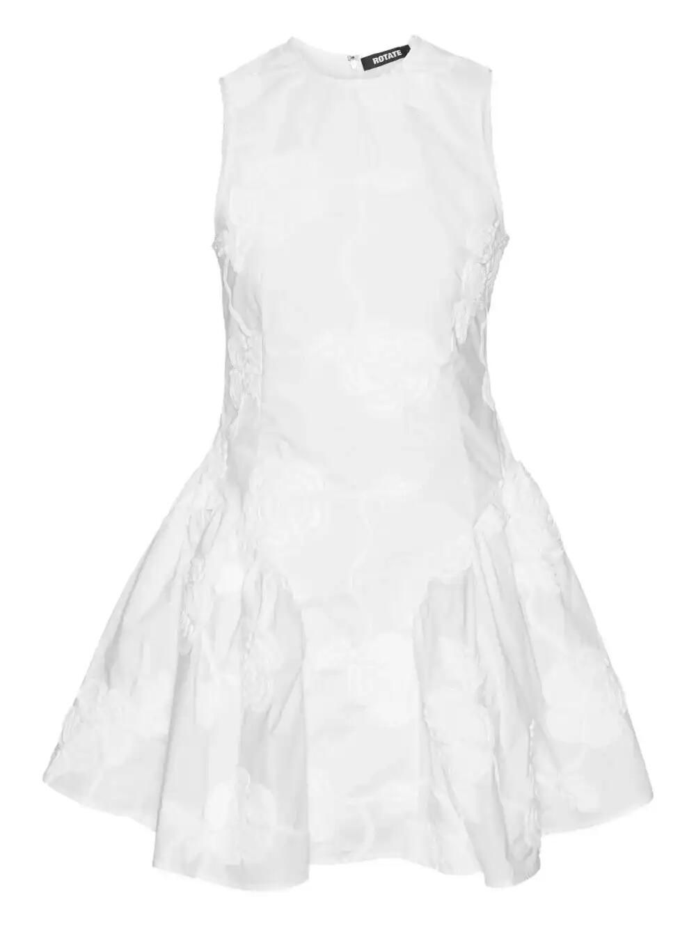 Floral-Embellished Mini Dress
