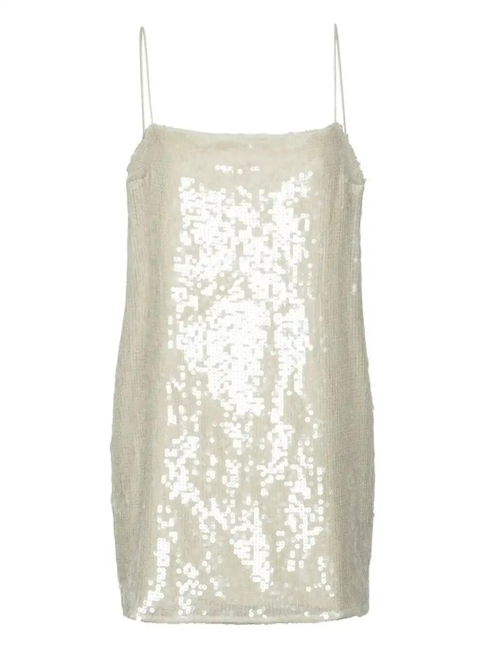 Sequin-Embellished Mini Dress
