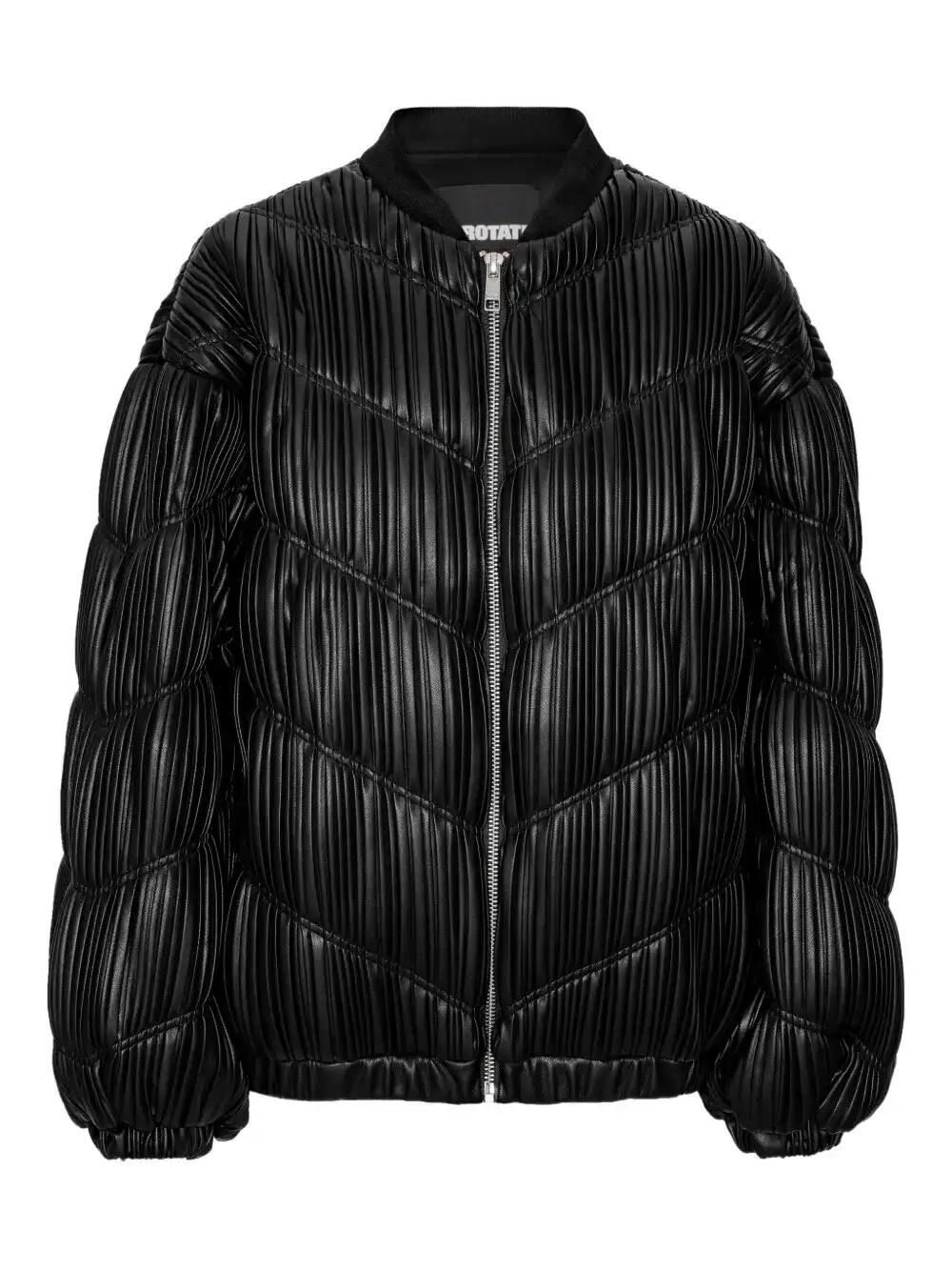 Pleated Bomber Jacket