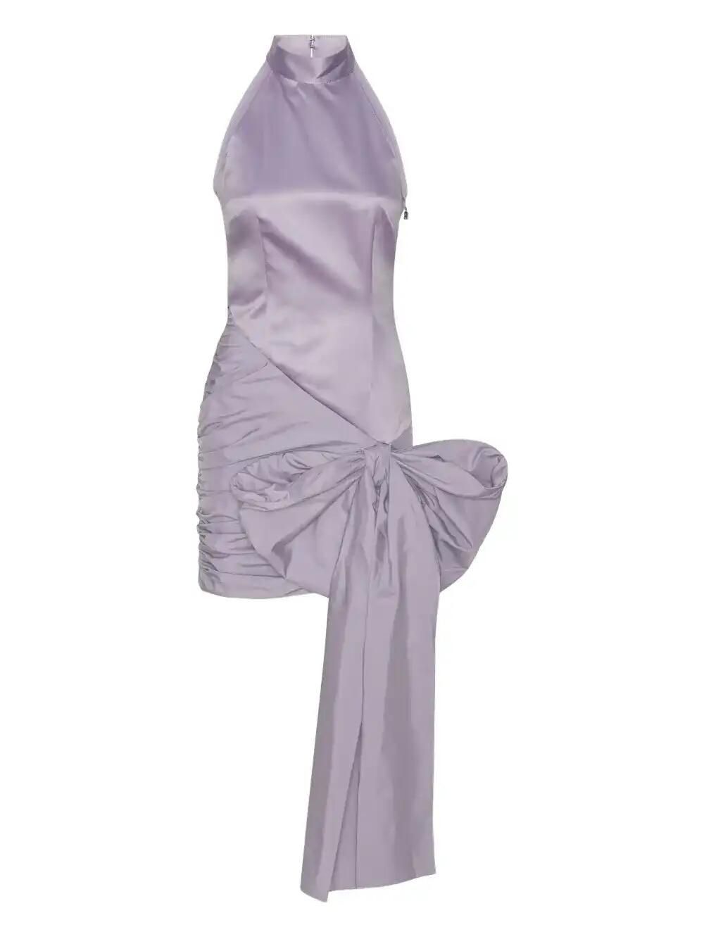 Halterneck Bow-Detail Dress