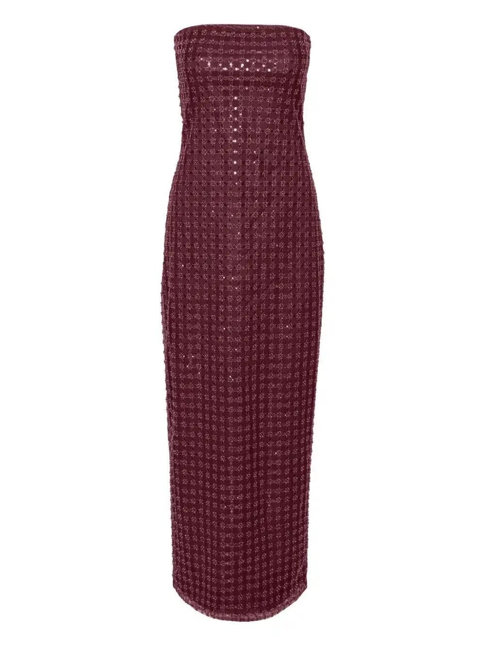 Sequin-Embellished Maxi Dress