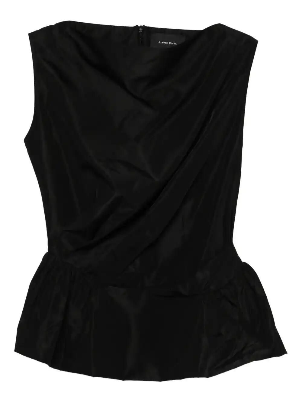 Draped Peplum Top