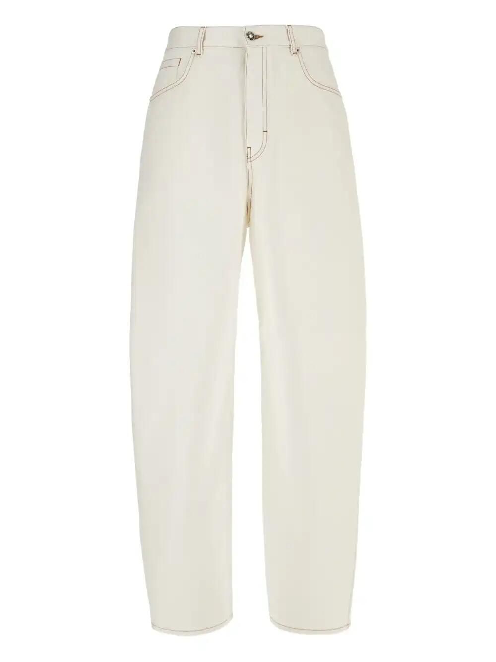 Contrast-Stitch Jeans