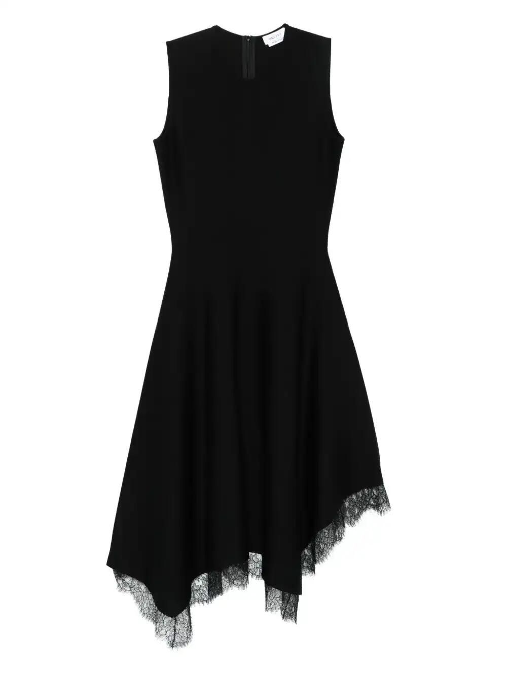 Lace-Trimmed Sleeveless Dress