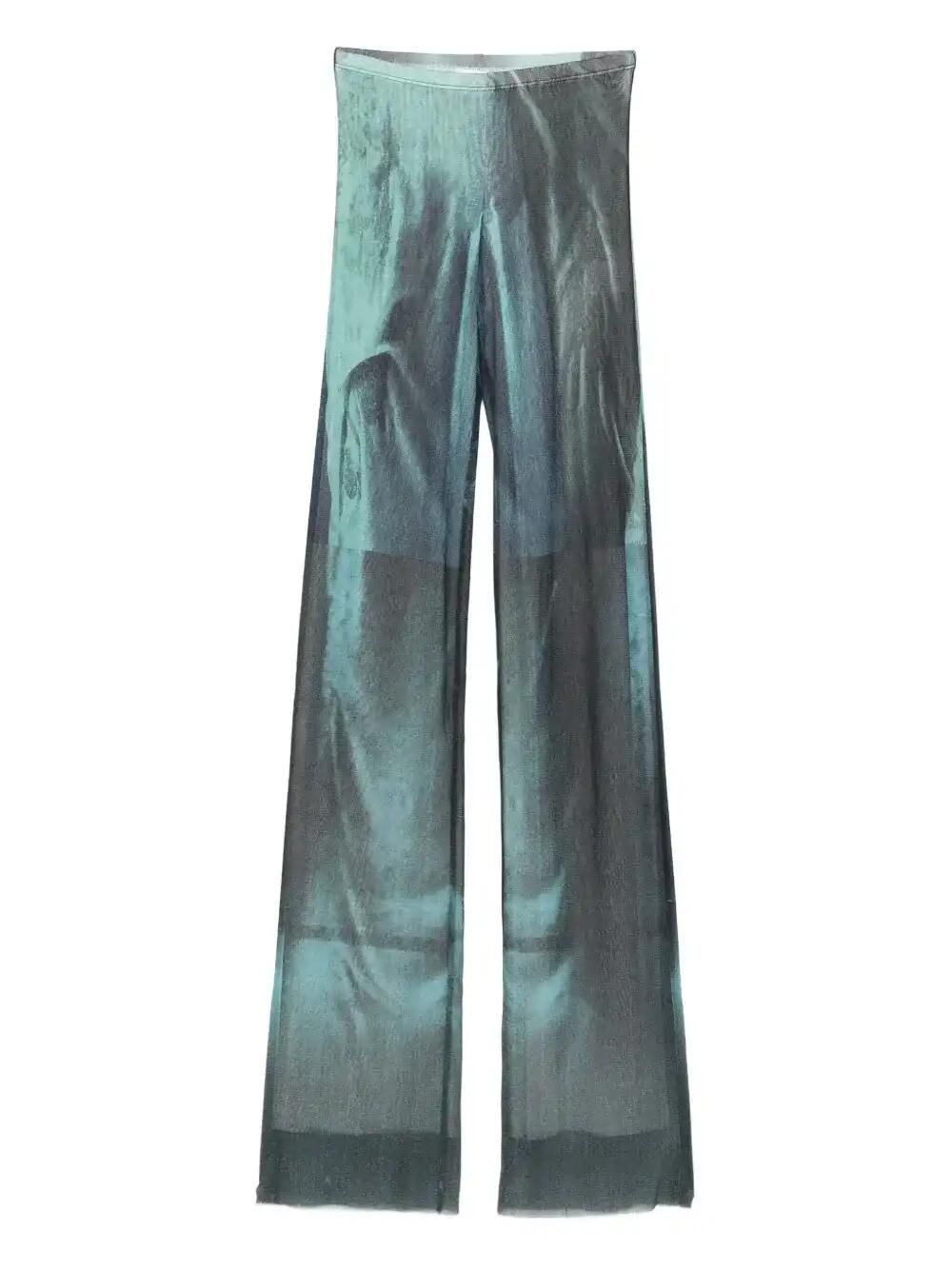 Abstract-Print Trousers