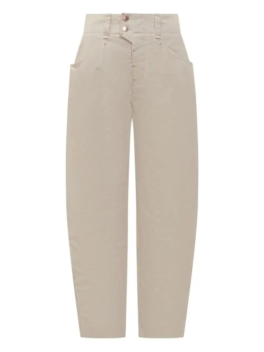 Oumaya High-Waisted Pocket Trousers