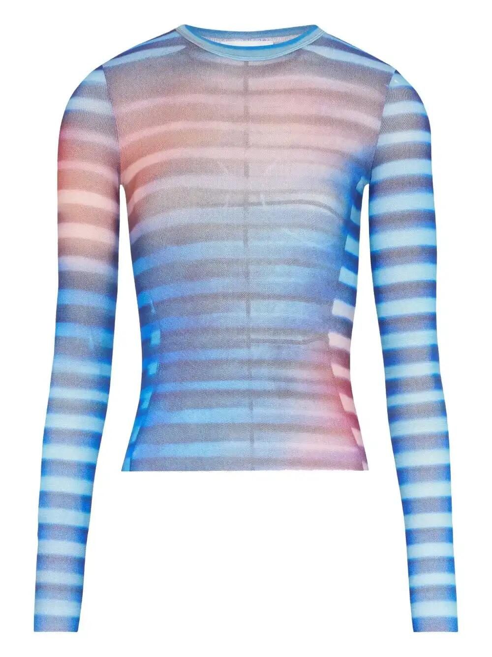 “Air” Print Mesh Top