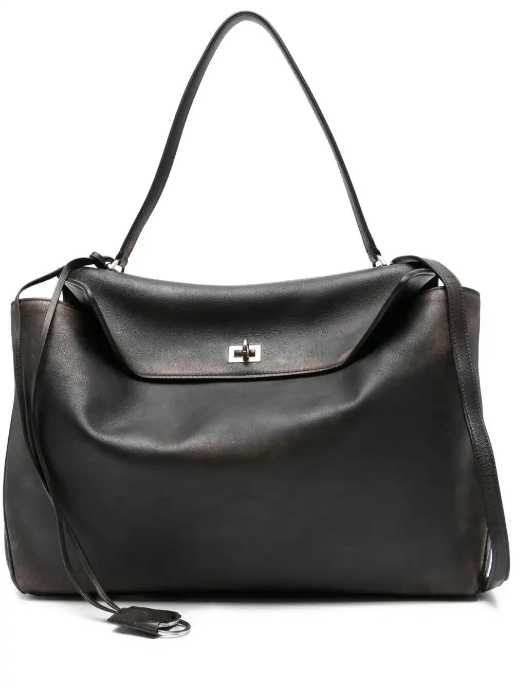 Rodeo Flap-Closure Leather Shoulder Bag