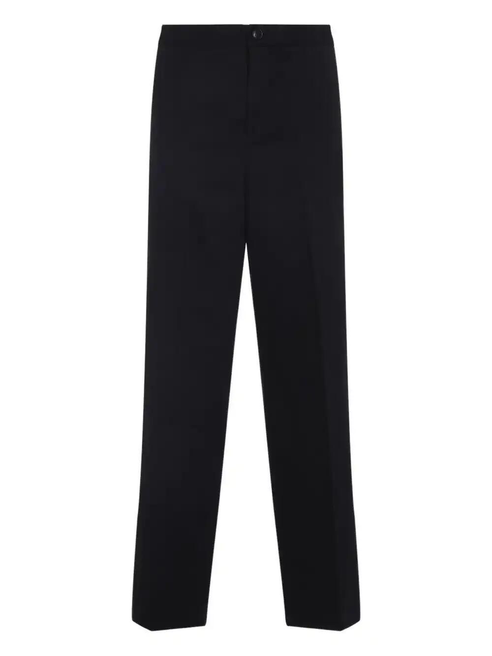 Buckle-Detail Cotton Trousers