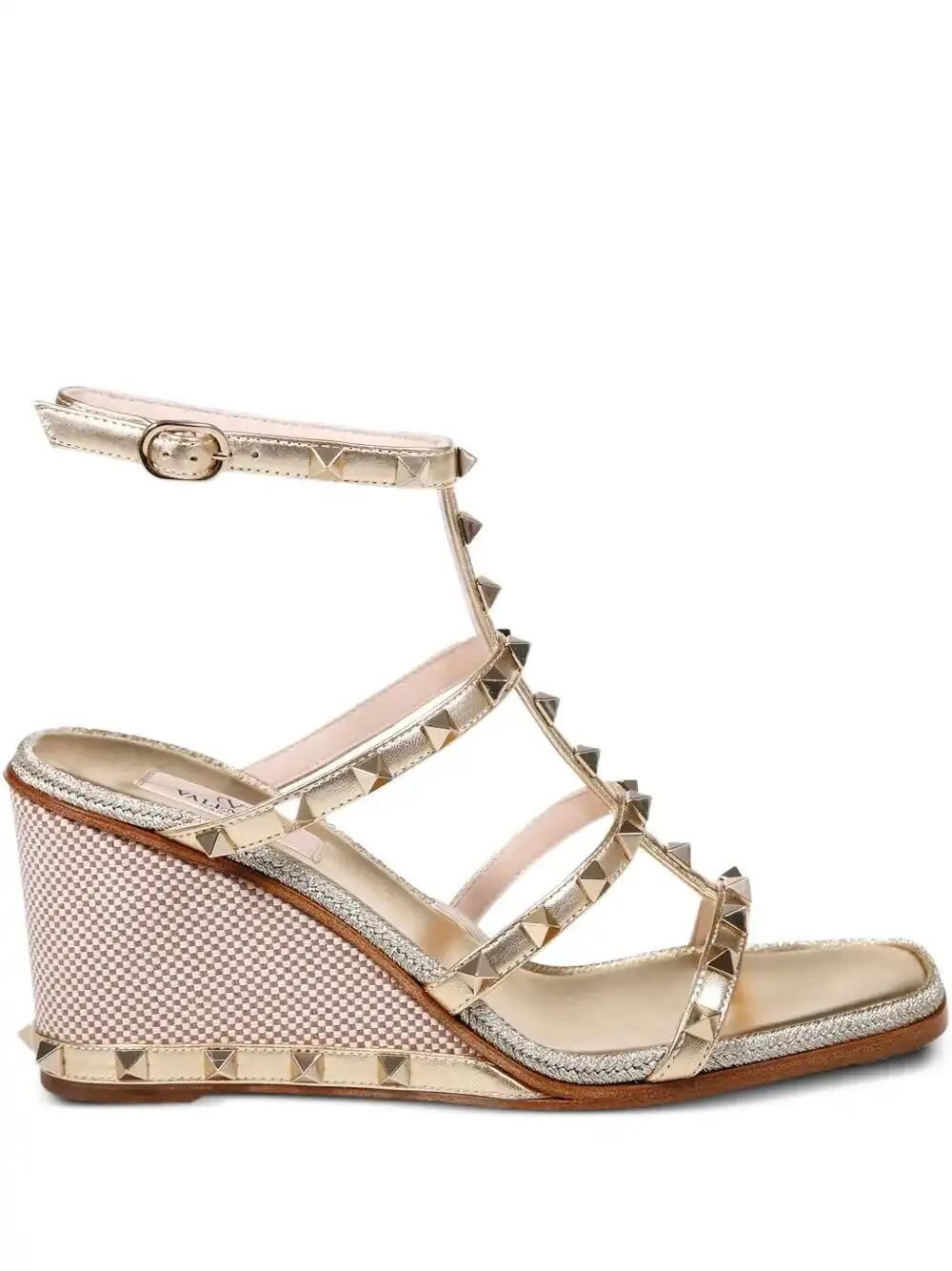 80mm Studded Wedge-Heel Sandals