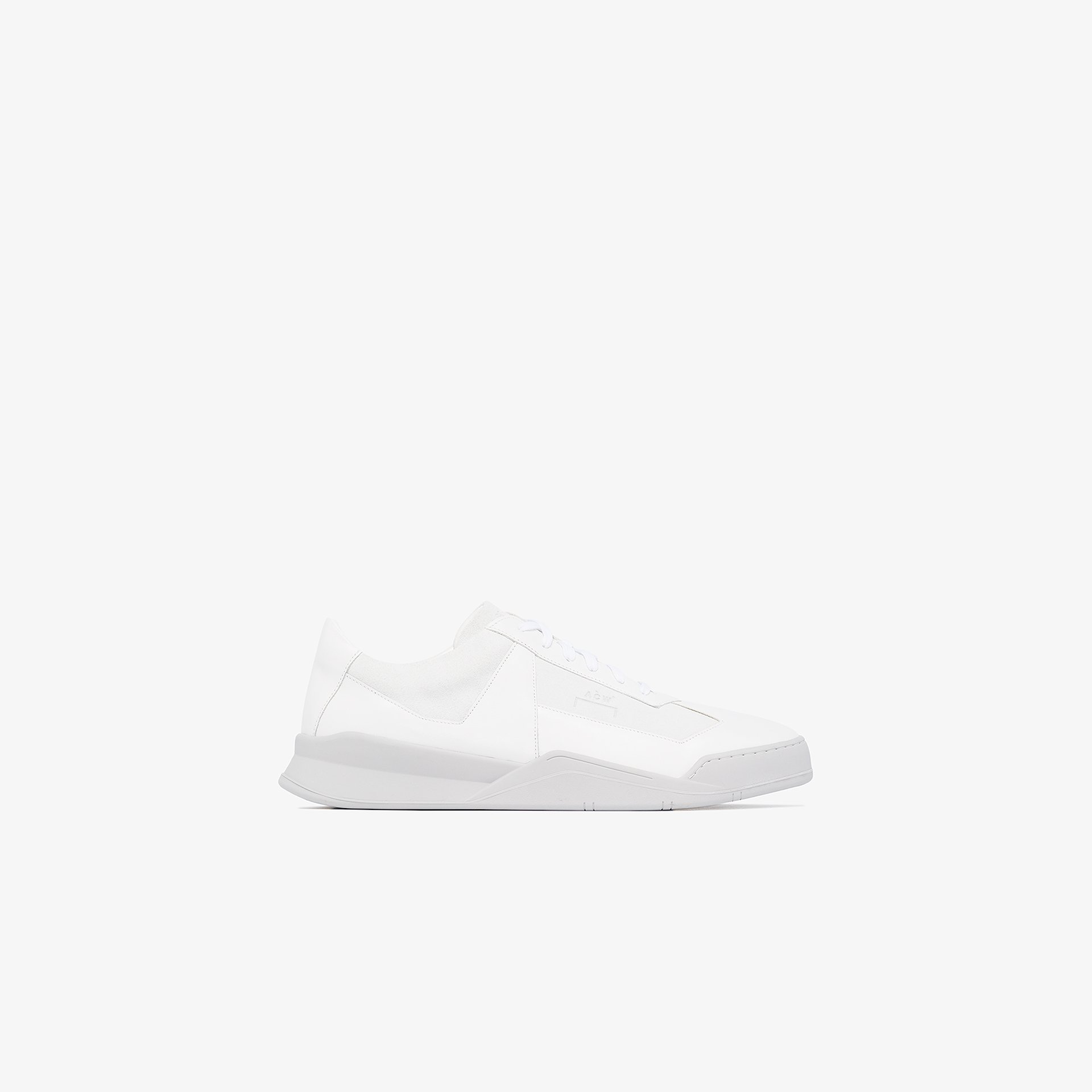 A Cold Wall White Shard Leather Sneakers Browns A Cold Wall White Shard Leather Sneakers Browns
