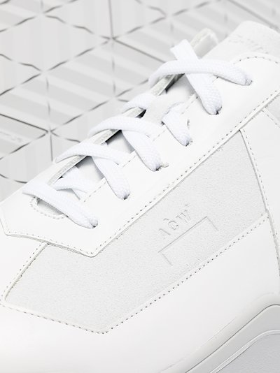 A Cold Wall White Shard Leather Sneakers Browns