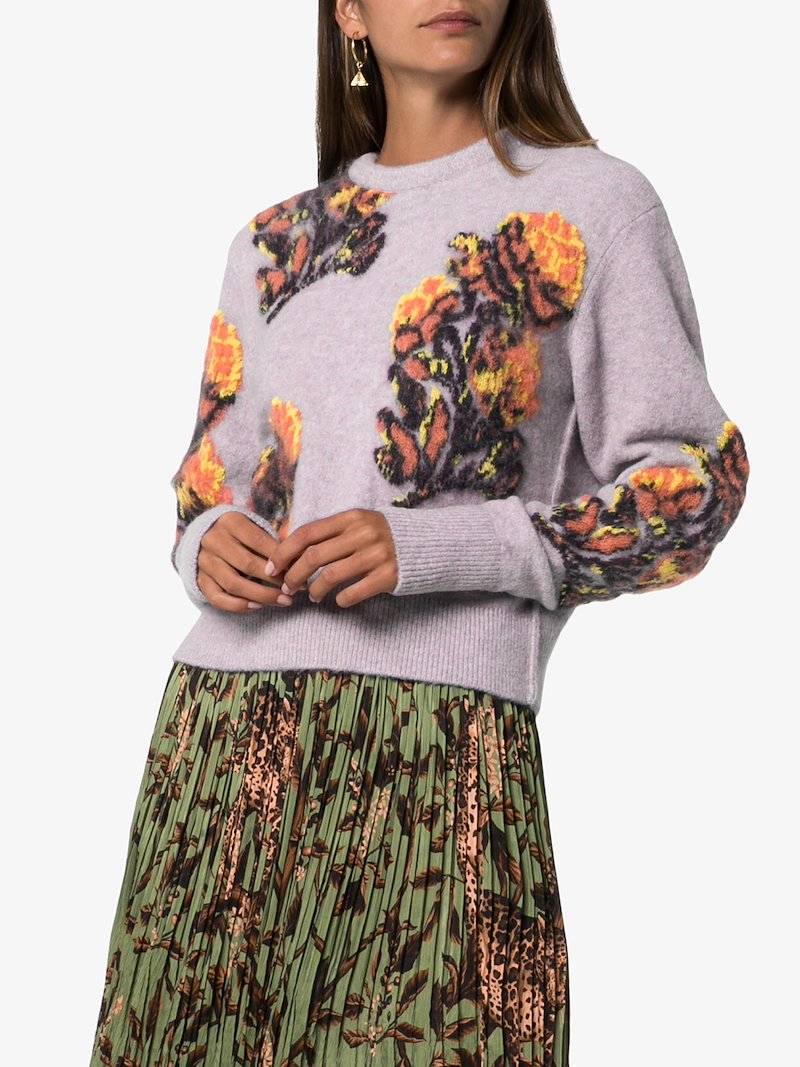 floral jacquard sweater