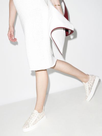 chloé lauren lace sneakers