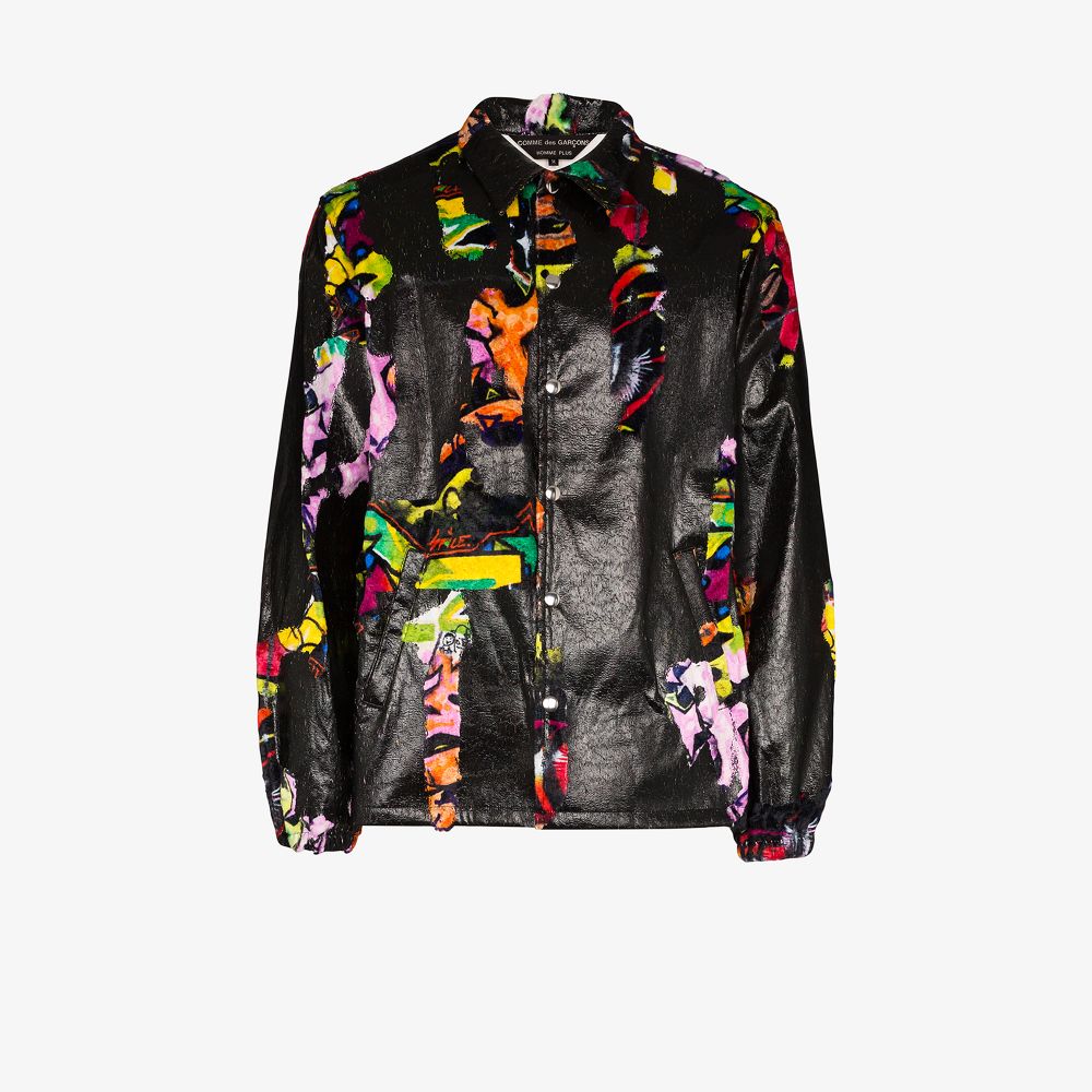Comme Des Garçons Homme Plus graphic print button-up jacket | Browns
