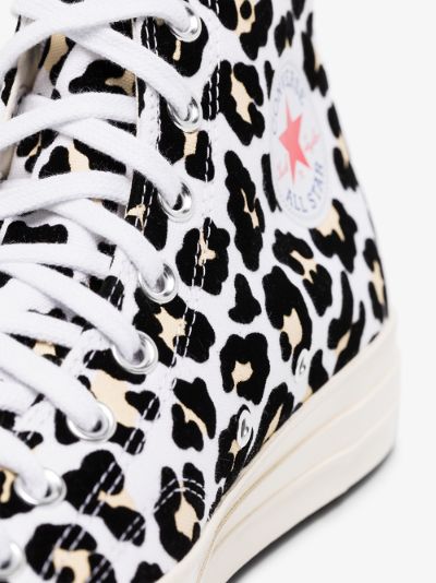 cheetah print high top converse