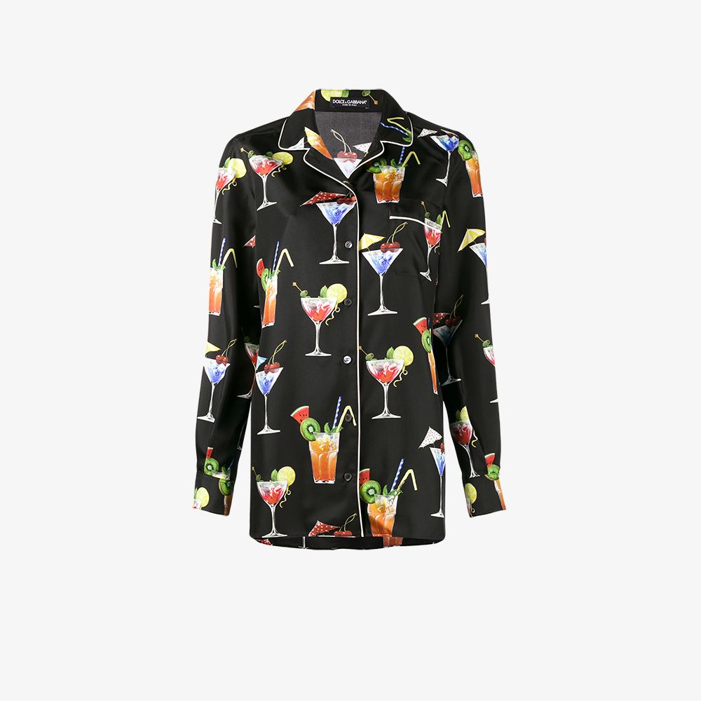 Dolce & Gabbana cocktail printed pyjama shirt | Browns Dolce & Gabbana cocktail printed pyjama shirt | Browns