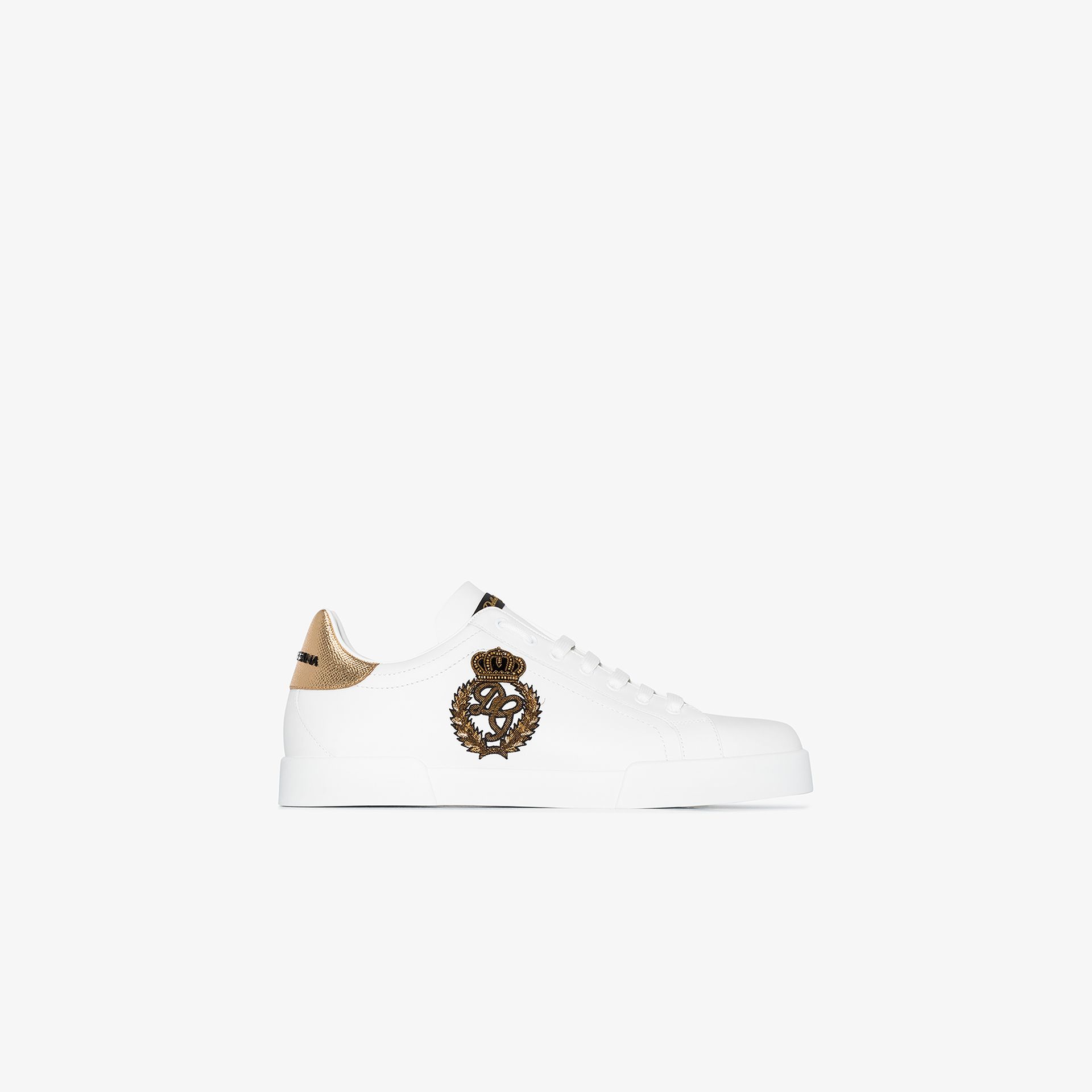 dolce & gabbana portofino leather sneakers