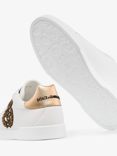 dolce & gabbana portofino leather sneakers
