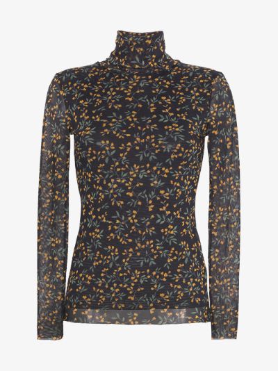 ganni mesh turtleneck