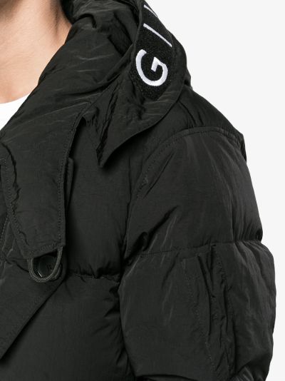 givenchy embroidered logo padded jacket