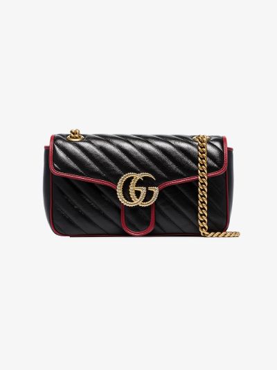 gucci black gg marmont bag