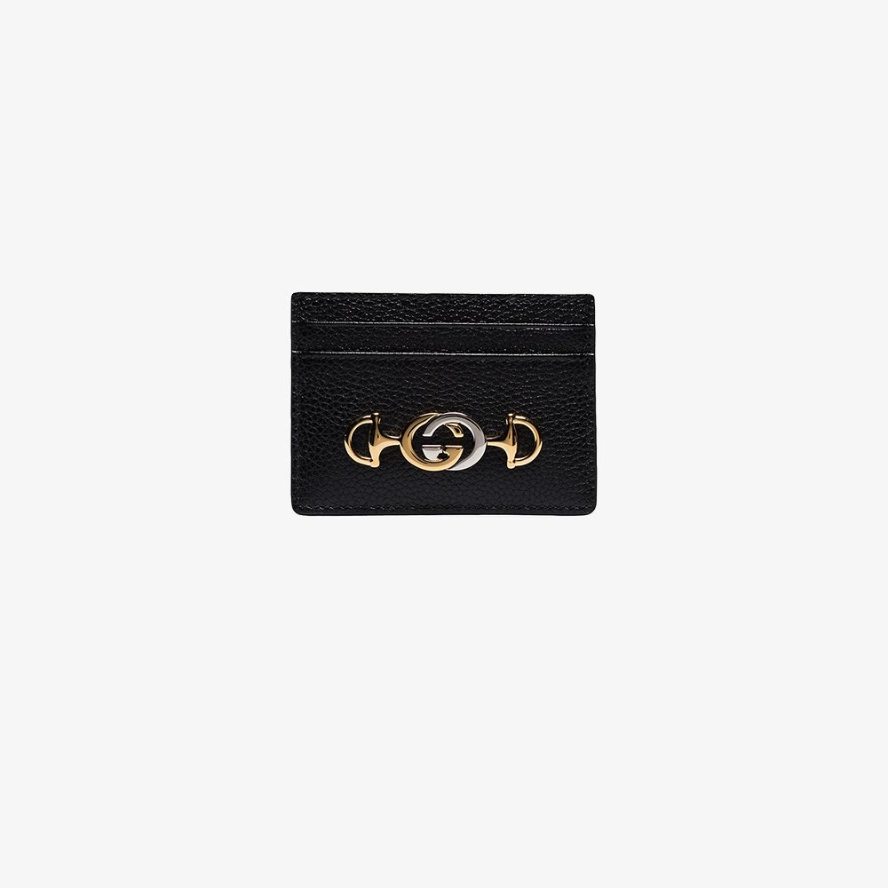 Gucci black GG Zumi grainy leather card holder | Browns Gucci black GG Zumi grainy leather card holder | Browns