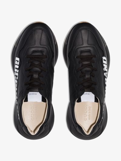 gucci black rhyton sneakers