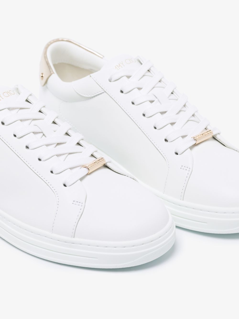 Jimmy Choo White Rome/F Leather Sneakers | Browns