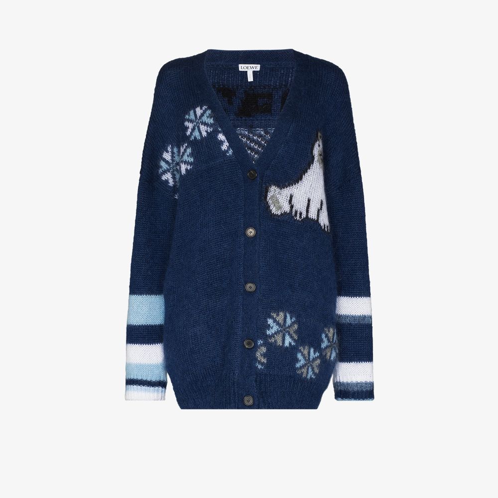 LOEWE intarsia knit cardigan | Browns