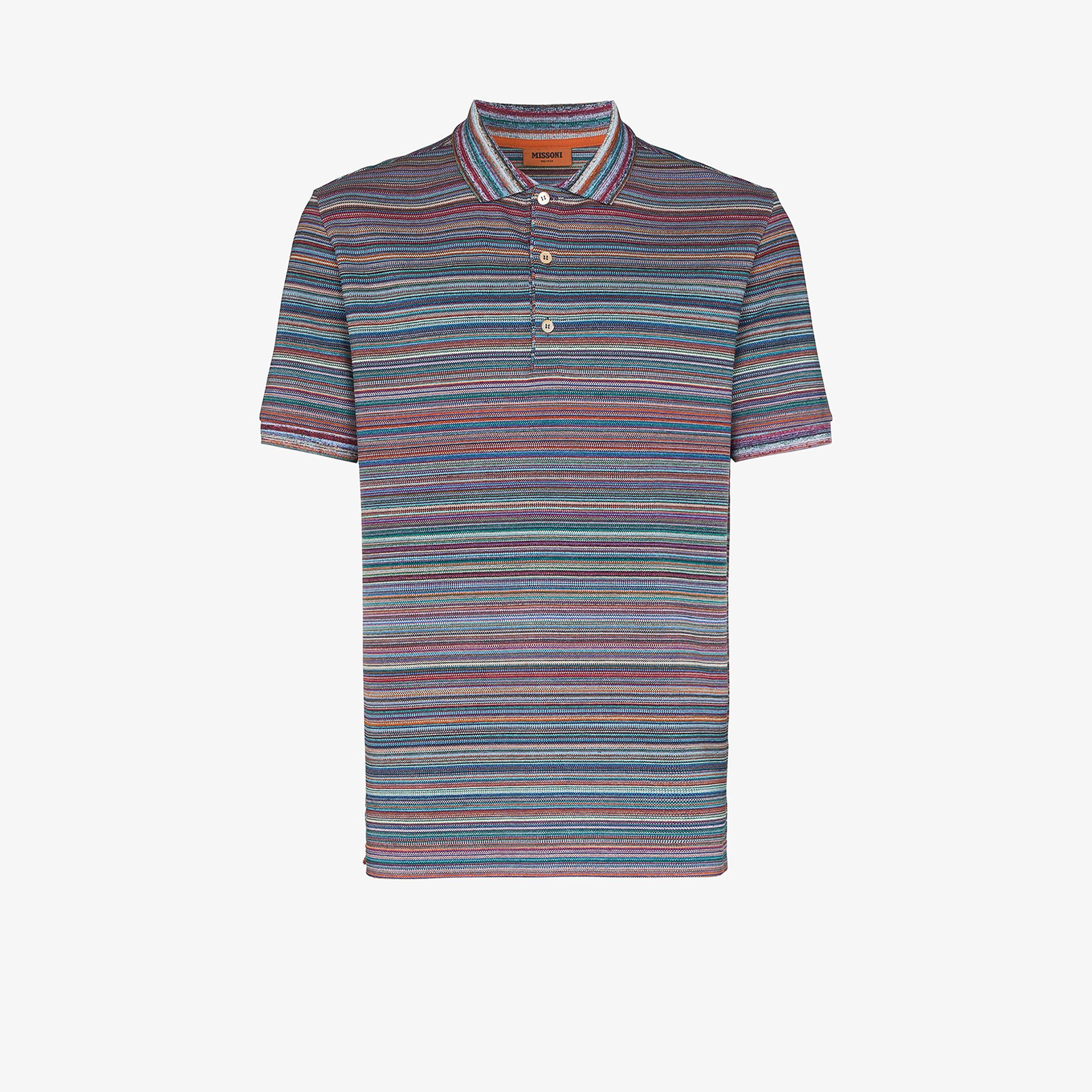 Size M mens missoni trim polo Rainbow
