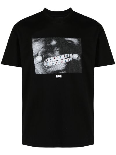 Black Grillz Cotton T-shirt