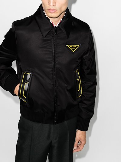 prada nylon bomber jacket