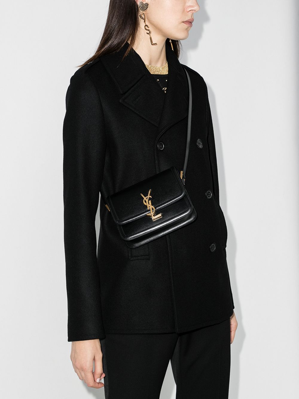 saint laurent solferino small leather crossbody bag