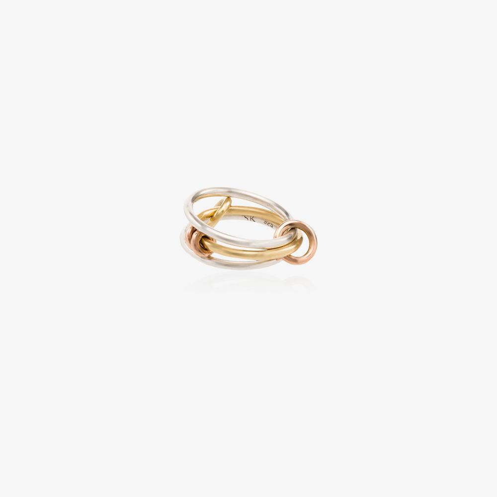 Spinelli Kilcollin 18K yellow and rose gold Acacia linked rings | Browns Spinelli Kilcollin 18K yellow and rose gold Acacia linked rings | Browns