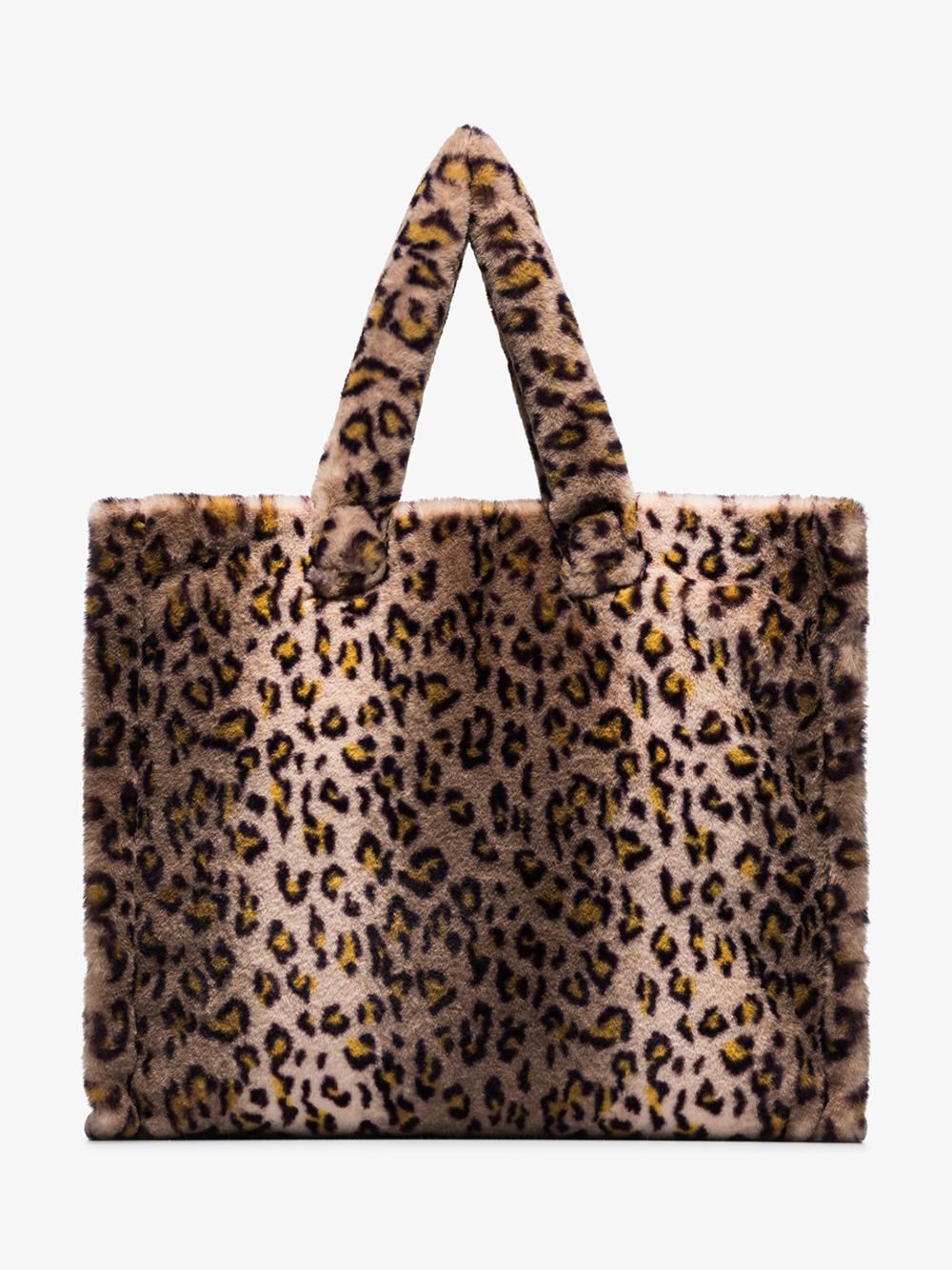 Leopard print faux fur best sale tote bag