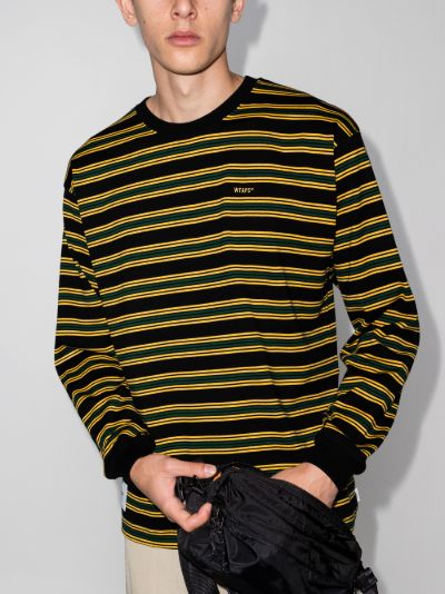 WTAPS Jam 01 Striped Long Sleeve T-shirt | Browns